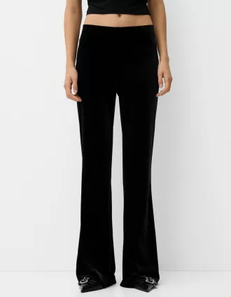 Pantalón acampanado de terciopelo Black