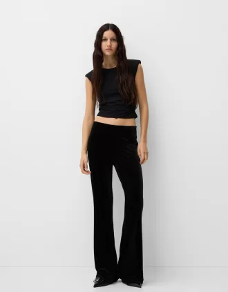 Pantalón acampanado de terciopelo Black