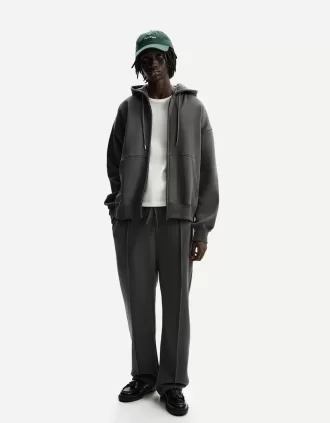 Pantalón ancho de felpa Grey