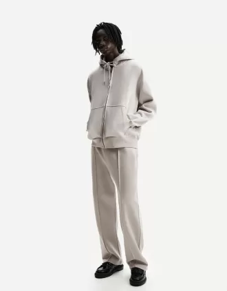 Pantalón ancho de felpa Grey