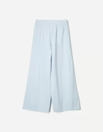 Pantalón ancho rústico doble paño Light blue