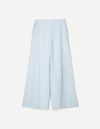 Pantalón ancho rústico doble paño Light blue