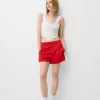 Pantalón corto retro con raya lateral Red