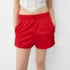 Pantalón corto retro con raya lateral Red
