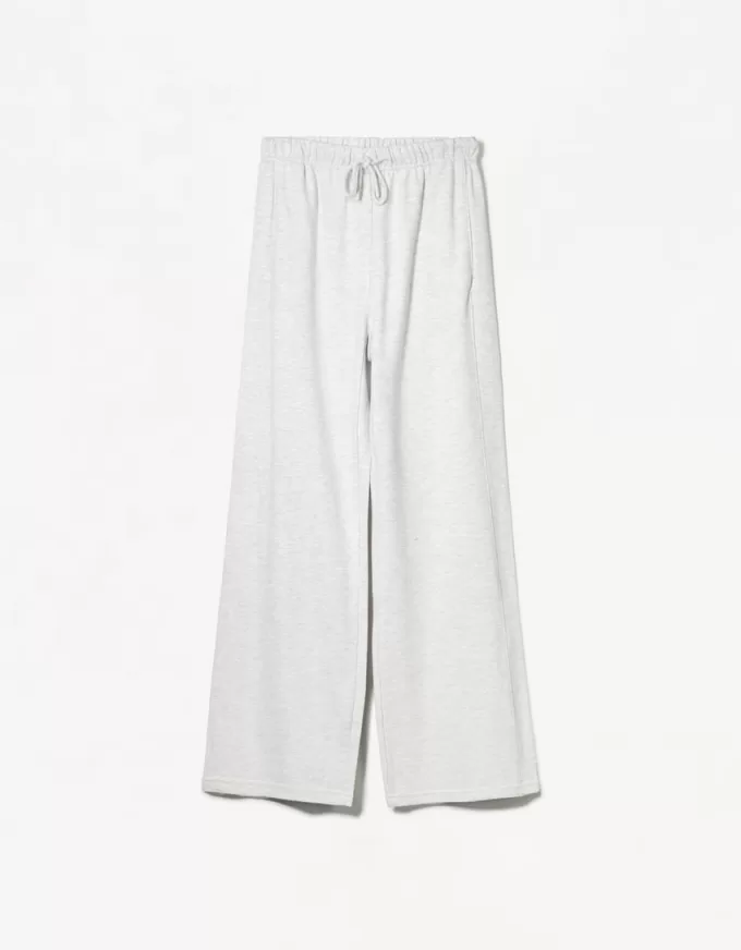 Pantalón de felpa con costuras laterales. Grey