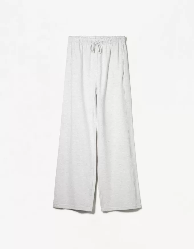 Pantalón de felpa con costuras laterales. Grey