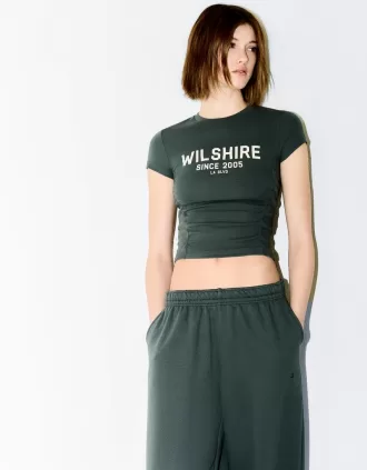 Pantalón de felpa súper ancho Khaki