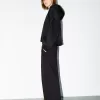 Pantalón de felpa súper ancho Black