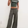 Pantalón de felpa súper ancho Khaki