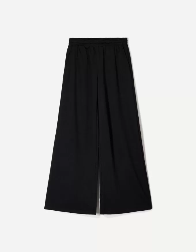 Pantalón de felpa súper ancho Black