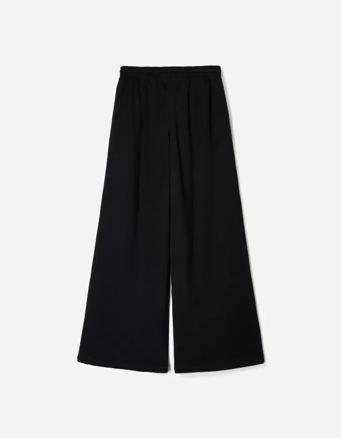 Pantalón de felpa súper ancho Black