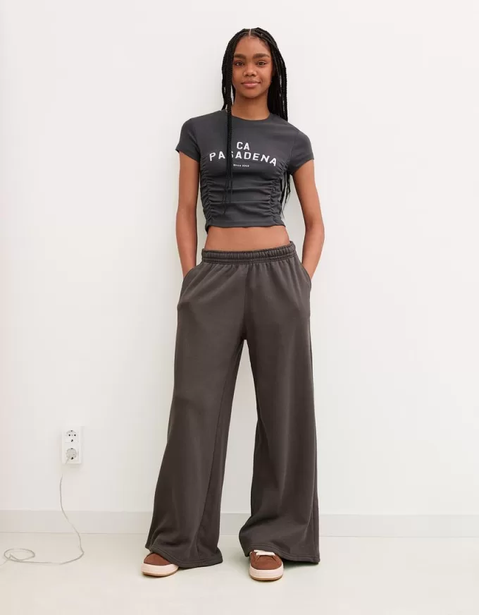 Pantalón de felpa súper ancho Grey
