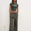 Pantalón de felpa súper ancho Khaki