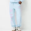 Pantalón deportivo con estampado Light blue