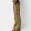 Pantalón fluido con bolsillo lateral Green