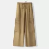 Pantalón fluido con bolsillo lateral Green