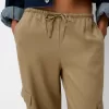 Pantalón fluido con bolsillo lateral Green