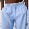 Pantalón fluido con lazos laterales Light blue