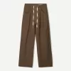Pantalón fluido con pinzas Brown