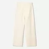 Pantalón fluido con pinzas Beige