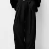 Pantalón globo con cinturón Black