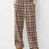 Pantalón recto cuadros Brown Pantalón recto cuadros Brown