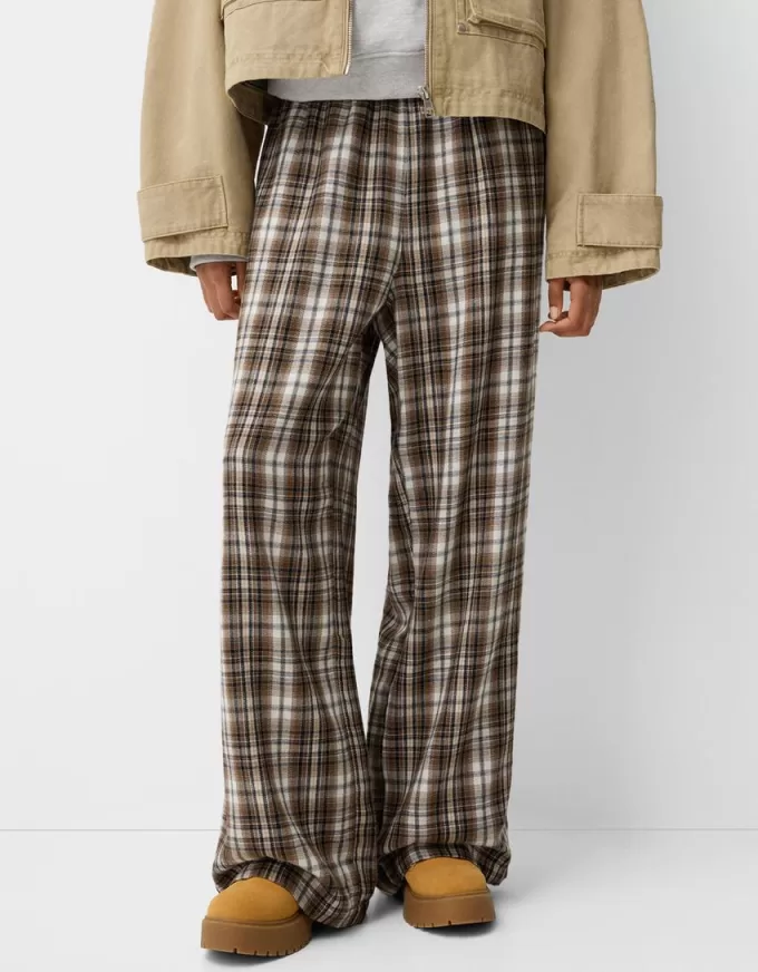 Pantalón recto cuadros Brown Pantalón recto cuadros Brown