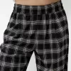 Pantalón recto cuadros Black