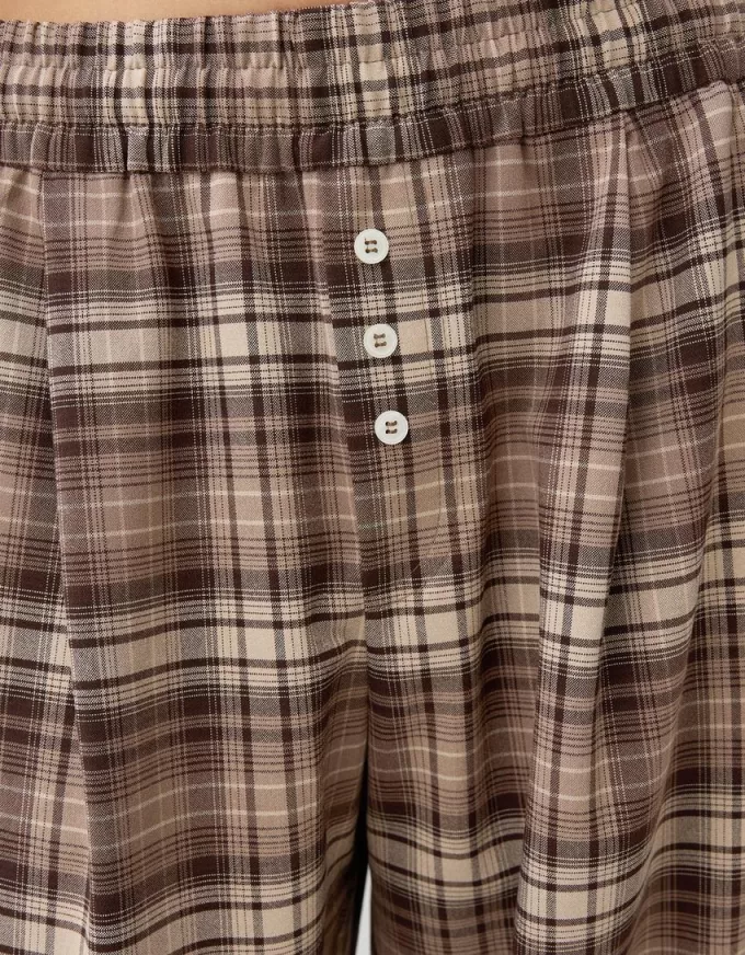 Pantalón recto cuadros Brown Pantalón recto cuadros Brown