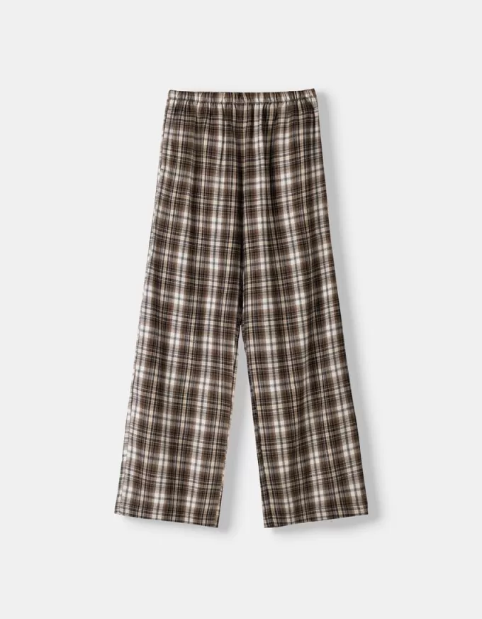 Pantalón recto cuadros Brown Pantalón recto cuadros Brown