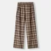 Pantalón recto cuadros Brown