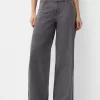 Pantalón recto de sarga estampado Grey Pantalón recto de sarga estampado Grey