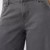 Pantalón recto de sarga estampado Grey Pantalón recto de sarga estampado Grey