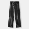 Pantalón recto efecto piel Black Pantalón recto efecto piel Black