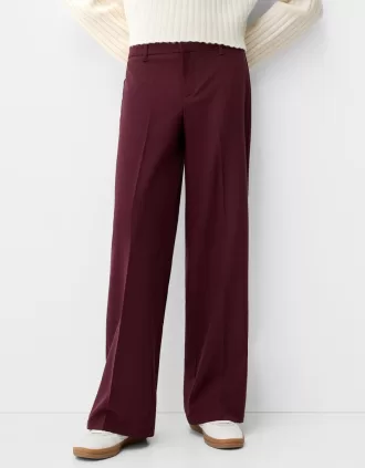Pantalón sastre ancho Maroon