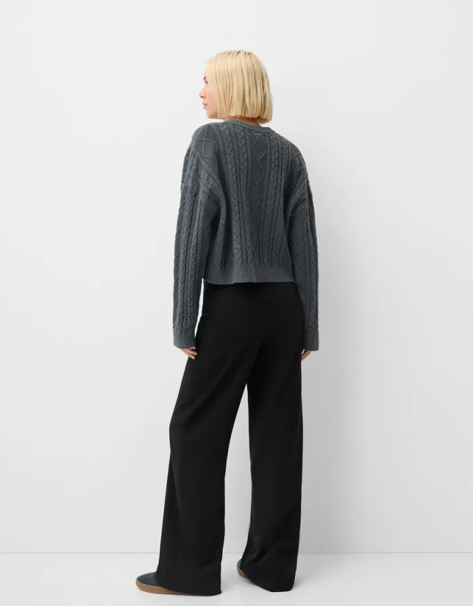 Pantalón sastre ancho Black