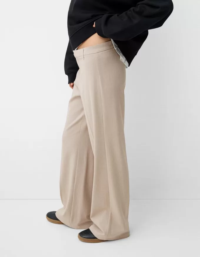 Pantalón sastre ancho Beige Pantalón sastre ancho Beige