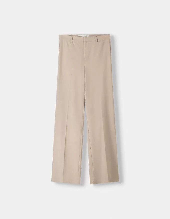 Pantalón sastre ancho Beige Pantalón sastre ancho Beige