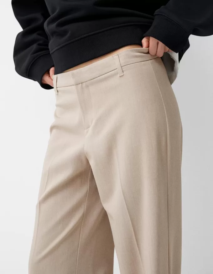 Pantalón sastre ancho Beige Pantalón sastre ancho Beige