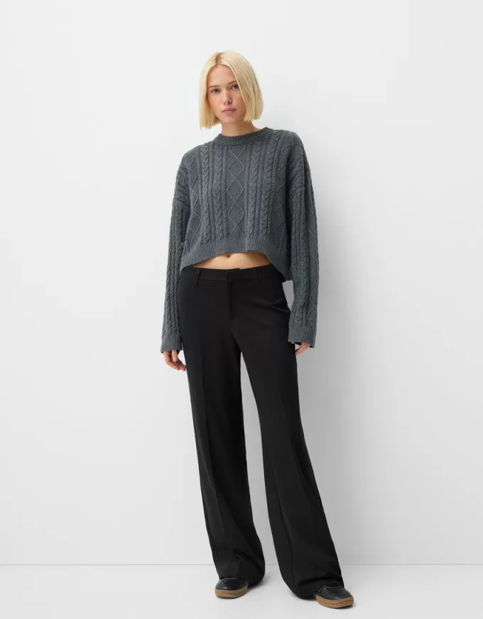 Pantalón sastre ancho Black