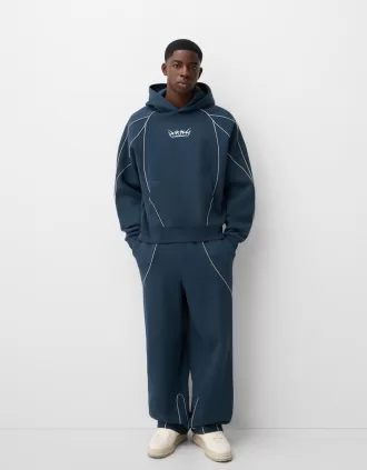 Pantalón skater con ribete Navy
