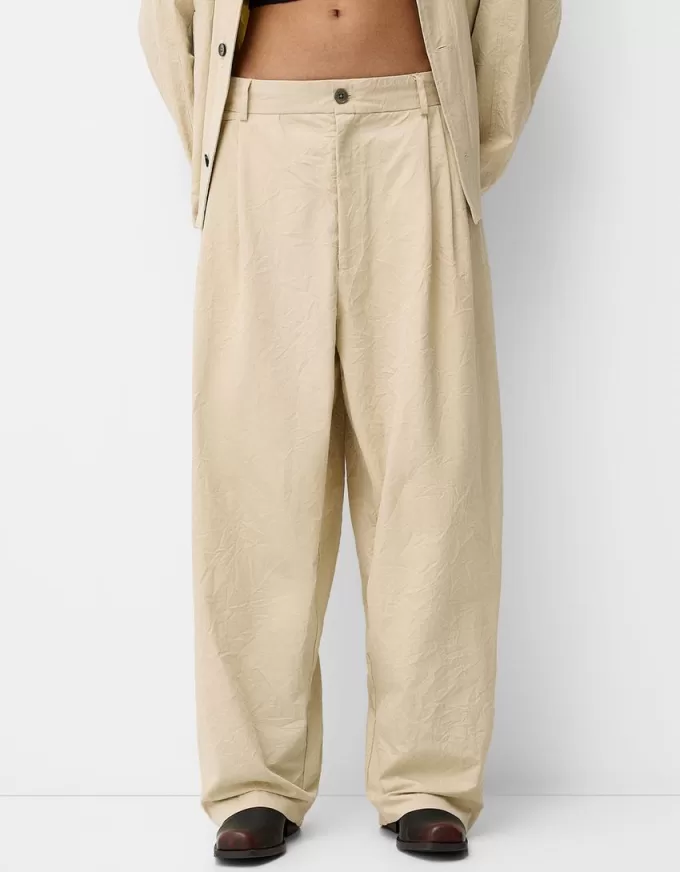 Pantalón super baggy con pinzas Sand Pantalón super baggy con pinzas Sand