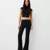 Pantalones acampanados con tachuelas Black