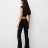 Pantalones acampanados con tachuelas Black