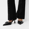 Pantalones acampanados con tachuelas Black