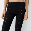 Pantalones acampanados con tachuelas Black