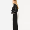 Pantalones anchos con cordones Black