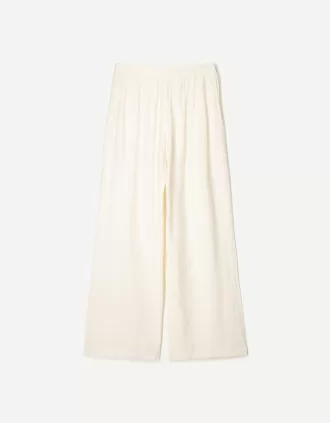 Pantalones anchos con cordones Cream