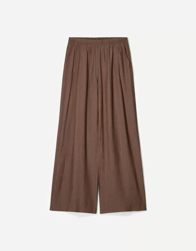 Pantalones anchos con cordones Brown