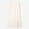 Pantalones anchos con cordones Cream